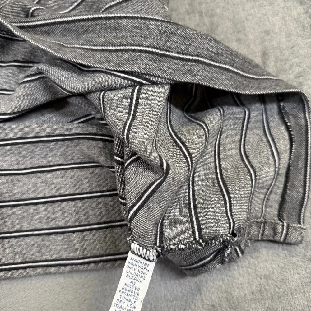 Polo Golf Ralph Lauren Polo Shirt Mens Extra Large Gray Black Striped Cotton